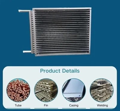 Mpweya Wapachanya Wakuwumira Chitsulo Chambura Zimbiri Chubu Aluminiyamu Fin Nthunzi Coil
